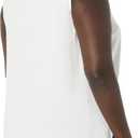Amazon Essentials Women's Regular-Fit Sleeveless Layering Tank Top, Crew Neck (Ivory)
