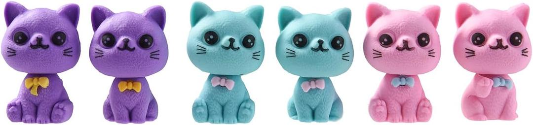 18 Pack Cat Erasers for Kids, Top Erasers for Pencils, 3D Take Apart Erasers for School Supplies Prize Gifts