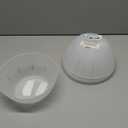 YBM HOME 8-Inch Plastic Serve Mixing Bowl for Everyday Meals can hold 56 oz, 1.75 qt, Ideal for Cereal, Snacks, Popcorn, Salad, and Fruits, Microwave Safe, White, 5 pack