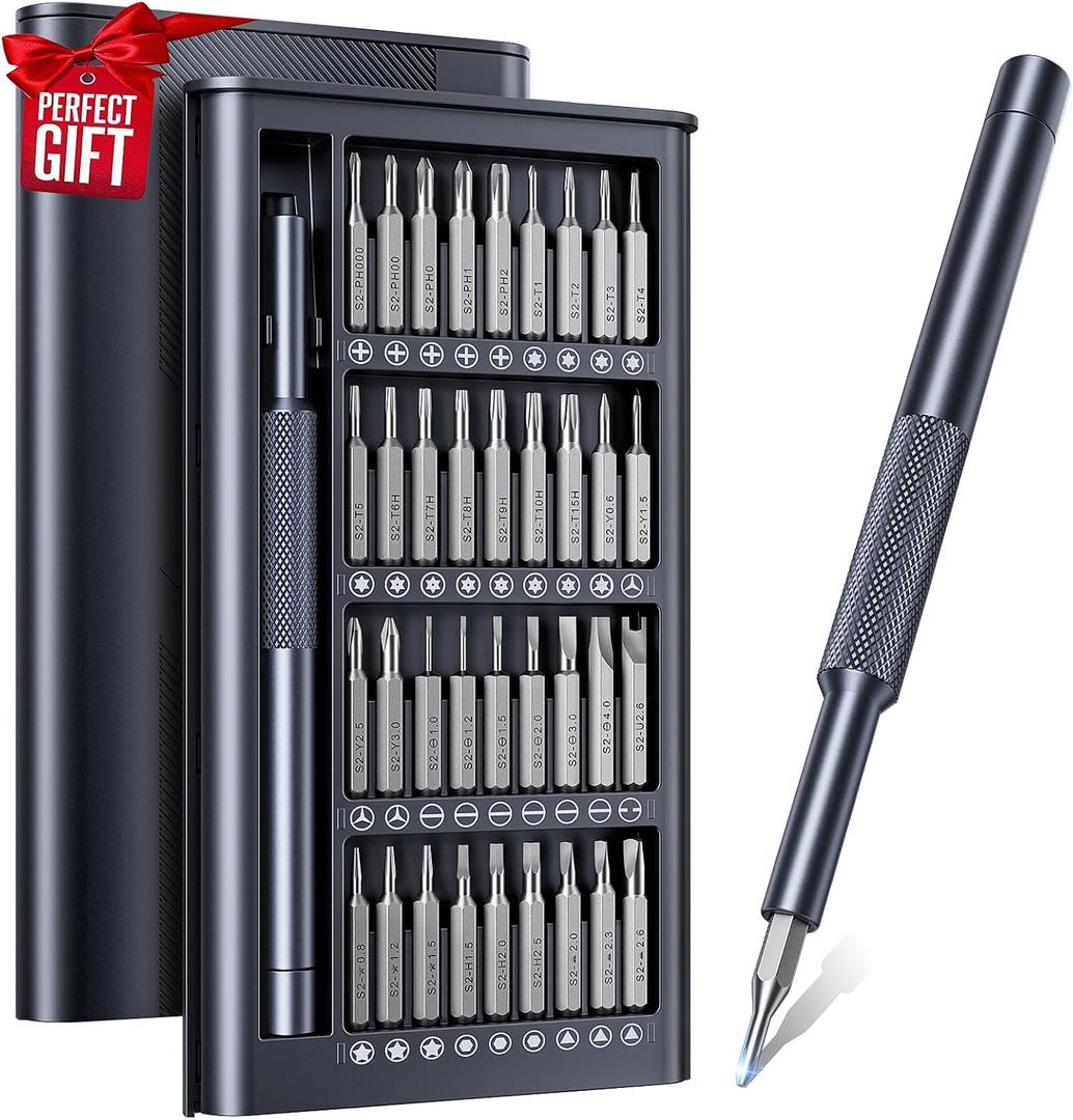 Stocking Stuffers for Men Adults Him, AXTH 37in1 Small Precision Screwdriver Set, Christmas Gifts, Professional Magnetic Mini Repair Tool Kit for Computer, Watch, Laptop, Tiny Electronic