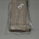 Burlap Style Farmhouse Table Runner, 13 x 90 Inch Coffee, Rustic Geometric Hollow Table Runners 90 Inches Long for Dresser Table Everyday Use, 13x90 Inches, Coffee