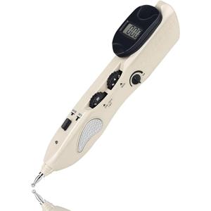 La pluma electrnica de la acupuntura de Meridian Pen encuentra puntos de acupuntura automticamente con 3 cabezales de masaje recargables