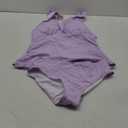 Womens Two Piece Swimsuits - Ruffle Flounce Tankini Tummy Control Bathing Suits V Neck Swimwear, (X-Large)