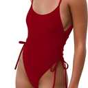 Women's Sexy One Piece Bathing Suit Tummy Control Swimsuit (Large)