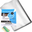 50 Pcs 12x16 inch Cello Cellophane Treat Bags Clear Flat for Gift Wrapping, Bakery, Cookie, Candies, Dessert, Baskets Packaging with Color Twist Ties