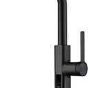 Lefton Pull-Out Waterfall Kitchen Faucet with Temperature Display, Two Water Outlet Modes, Single Hole, Matte Black, KF2209-3