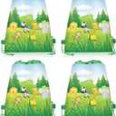 CC HOME 12 Pack Jungle Animals Drawstring Party Bags Safari Gift Candy Treat Bags Jungle Animals Theme Party Favor for Kids Girls Boys Birthday Baby Shower Decorations 10.6 x 13.4inches