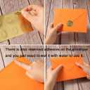 50 Pack A7 Colorful Envelopes with 5x7 Blank Heavy Colored Folded Cardstock and Gold Stickers for Greeting Cards, Wedding, Birthday Party, Baby Showers, Invitations (5x7)