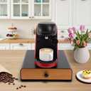 SYSYLY Coffee Pod Holder Storage Drawer for K Cup,36 Pod Capacity, Countertop Organizer, Metal, 12.6" L x 12.6" W x 3.5" H, Black.