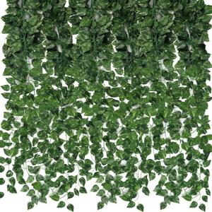 CEWOR Fake Vines for Room Decor 24 Pack 168ft Artificial Ivy Greenery Garland for Bedroom Wall Decor, Hanging Green Leaves for Party Wedding Christmas Decoration 