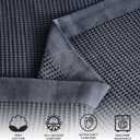 Great Bay Home 100% Cotton Blanket for King Size Bed | Lightweight and Breathable Waffle Weave Blankets for Summer & Spring | Versatile, Layering Navy Bed Blanket, Ocean Blue, 102x90 inches