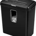 Fellowes Shredder Powershred FS-6C – 6 Sheet Cross Cut Paper Shredder for Home Use – Personal and Office Document Shredder – 15 Litre Bin – P-4 Security Level – Black