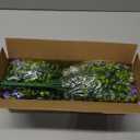 RECUTMS 12 Bundles Artificial Flowers Faux Outdoor Plastic Plants UV Resistant Shrubs,Artificial Plants Spring Decorations for Patio Outdoor Fake Plants Spring Decorations for Front Porch(Purple)
