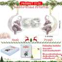 2 x Christmas Tree Decorations, Acrylic Animal Christmas Ornaments, Home Decoration, Party Decoration, Small Animals on The Moon (Elephant)
