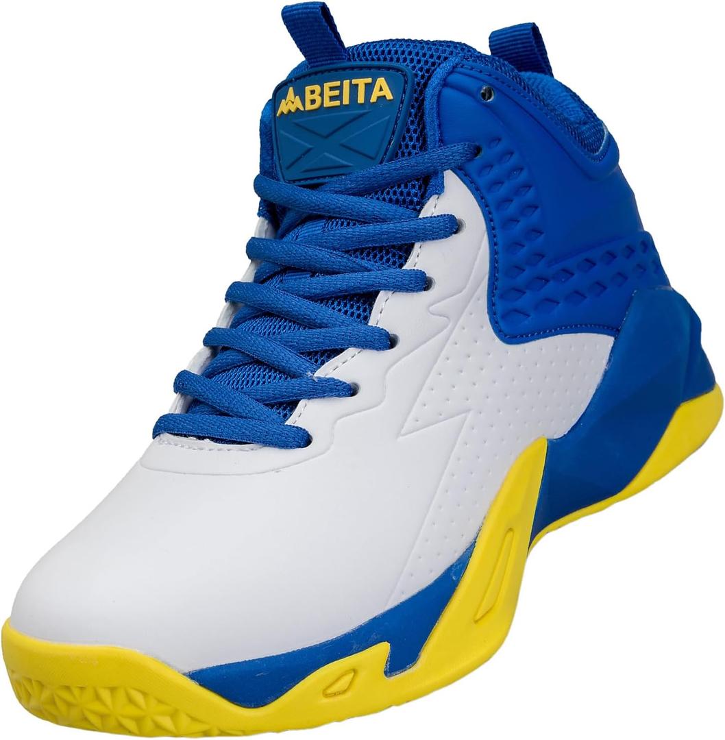 Beita Boys Basketball Shoes Girls High Tops Sneakers Athletic Trainers Shoes for Big Kids,Children,Teens,Professional Anti-Skid Durable, Size 36