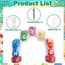 8 FT Summer Inflatable Slipper Party Arch,Beach Ball Party Arch for Luau Hawaiian Tropical Beach Decorations for Summer Pool Yard Garden Favors Supplies