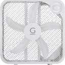 Genesis 20" Box Fan, 3 Settings, Max Cooling Technology, Carry Handle, White (G20BOX-WHT)
