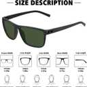 STORYCOAST Polarized Sunglasses for Men Women Classic Square Sports Fishing Running Golf Sun Glasses UV Protection
