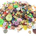 1600Pcs Multicolor Buttons for Crafts Assorted Sizes Button Multicolored in Bulk Multi Colored Craft Buttons Assortment