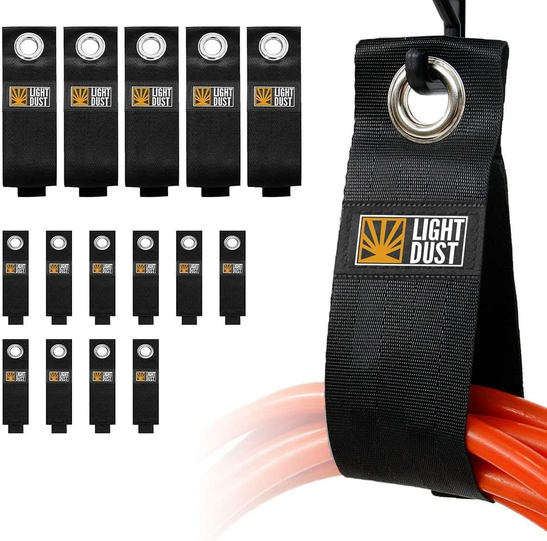 15PCS Heavy Duty Storage Straps - Garage Organization Tool Organizers and Fastening Straps - Cord Wrap Keeper, Cable Straps for Cords, Hoses, Rope, RV, Boat, and Garage Storage