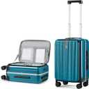 Hanke 20 Inch Carry On Luggage with Wheels PC Hard Shell Suitcase Top Opening Aluminum Frame Tsa Luggage Suitcases for Travel Woman Men Christmas Gifts for BirthdayCaribbean Blue