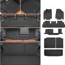 AOMSAZTO All-Weather TPE Floor Mats Compatible with 2022-2025 2026 Nissan Pathfinder (7&8 Seats) Custom Fit Cargo Liner with Backrest Mat, Full Set for Interior Protection