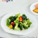 12 inch Large Dinner Plate Set of 4, Lightweight Seashell Shaped Opal Glass Serving Platters White for Charcuterie, Dessert, Fruit Appetizer, Dishwasher and Microwave Safe