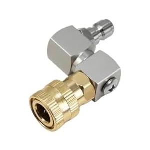 360° Swivel High Pressure Washer Adapter 1/4" Quick Connect Jet Nozzle Attachment Copper Aluminum For Car Washing(Silver - Aluminum)