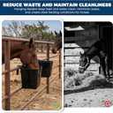 Horse Feed Bucket,15 Quart Plastic Hook Over Feeder for Horse Sheep Cattle