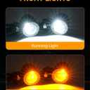 4-LED Bullet Turn Signals Mini Motorcycle Blinkers, Universal 10mm Mounting Hole, Front Rear Indicators Compatible with Honda, Kawasaki, Suzuki, Yamaha, Harley, Bobber, Chopper