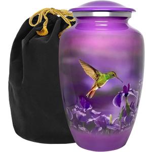 Trupoint Memorials Urns for Human Ashes Adult Female and Male, Decorative Burial Urn, Funeral Cremation Urns for Women and Men - Large Hummingbird