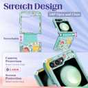 for Samsung Galaxy Z Flip 5 Case - Women Girls Boys Cute Phone Cover Girly Kawaii Aesthetic Unique Design Cartoon Dinosaurs Heavy Duty Shockproof Protective for Samsung Z Flip 5 Case 6.7 Inch