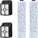 Brush Roll Filters Replacement Parts for Bissell CrossWave 1785 2306A, 2 Pack 1926 CrossWave Wood Floor Brush Roll & 2 Pack 1866 Upright Filter, Replace Part# 1608022, 160-8022 & 1608684.