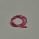 LAX Gadgets USB A to Lightning Cable - Apple MFI Certified Lightning Cable for iPhones, iPads, and iPods - Durable Nylon Braided Fast Charging Cable - High Data Sync - 10 Ft - Pink Ribbon