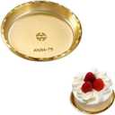 50Pcs 3 5/8" Gold Cakeboard, Round Gold Plastic Mousse Cake Boards & Plates, Wedding & Birthday Cake Decorative Kit