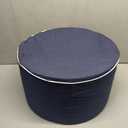 Outdoor Ottoman Outdoor Ottomans for Patio 19x12 Inches Modern Lightweight Foam Stuffed Pouf Outdoor Footstool Footrest Foot Stool Waterproof (Navy Blue)