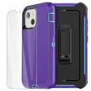 AICase for iPhone 13/iPhone 14 Case,Heavy Duty 3-Layer Rugged Pocket-Friendly Phone Case,Durable Military Grade Protection Shockproof/Drop Proof/Dust-Proof Protective Cover for iPhone 13 (purple)