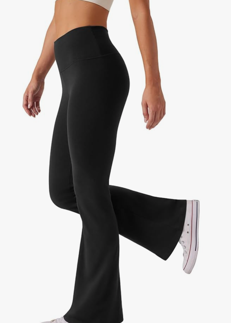Women's High Waist Bootcut Yoga Pants Tummy Control Workout Flare Leggings, M
