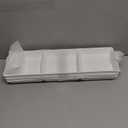 DELLING 16" x 5" Ceramic 3-Section Stackable Serving Tray, Serving Platter Set of 3, 3 Compartment Appetizer Serving Tray, White Divided Serving Dishes, Snack, Food, Dessert Platters