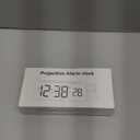 Netzu Projection Alarm Clock for Bedroom Ceiling, Small Compact Plug-in Digital Clocks with 180 Rotatable Projector, Temperature 4 Levels Birghtness, 3 Volumes and Snooze (Black)