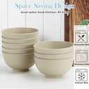 Wheat Straw Bowls Set of 8, 10 OZ Small Bowls, Kids Bowls, Cereal Bowls, Plastic Bowls Reusable, Unbreakable Ice Cream Bowls for Dessert, Snack, BPA-Free, Dishwasher & Microwave Safe Bowls for Kitchen, Beige