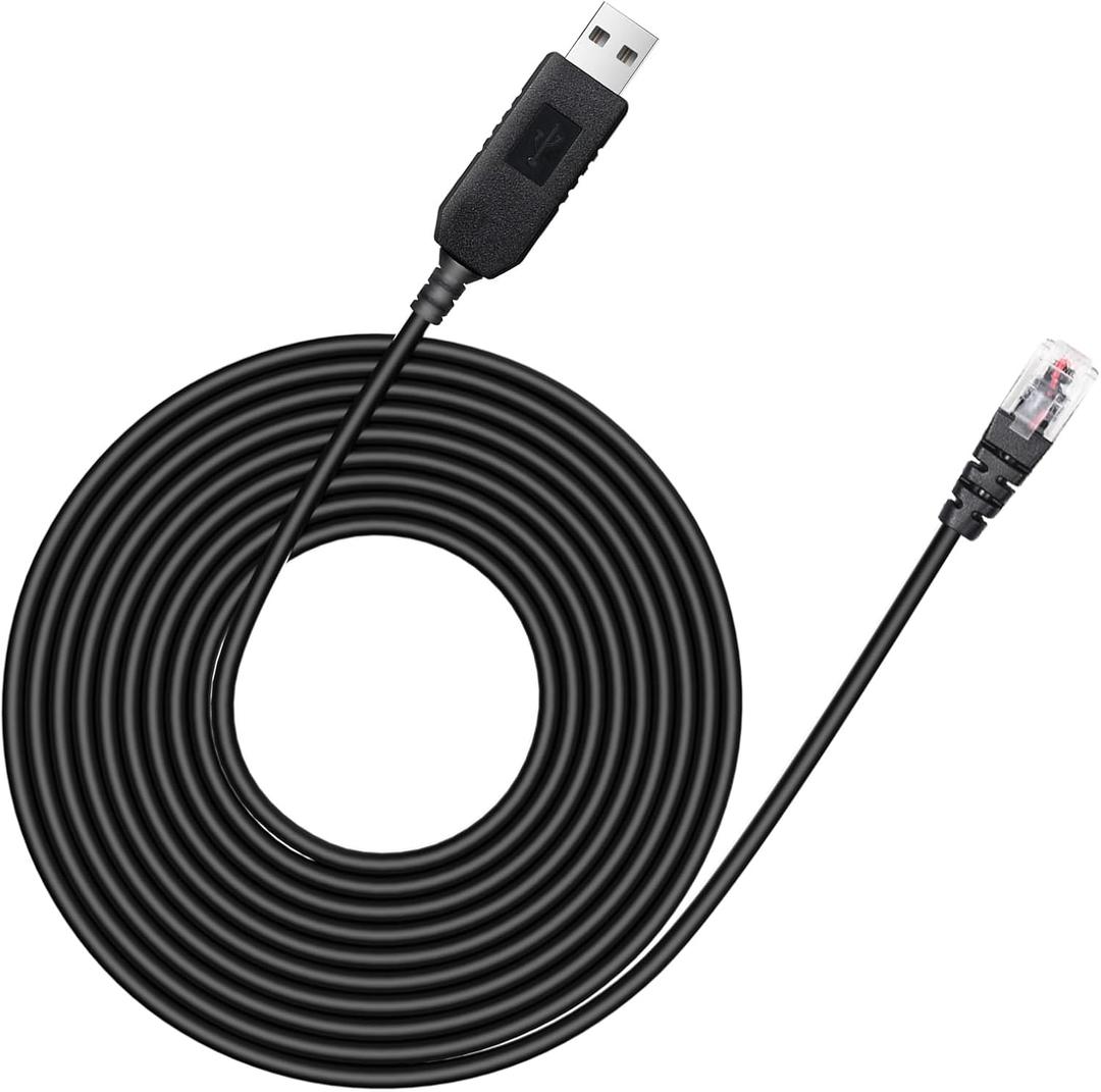 USB to RJ11 Radar Detector Power Cable,DC5V-12V Power Cable Replacement for Escort, Uniden, Radenso XP, Beltronics & Whistler Radar Detectors (13FT Length)