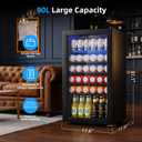 Antarctic Star Mini Fridge 130 Can Beverage Refrigerator Cooler,3.1cu.ft Beverage Refrigerator with Adjustable Shelves & Digital Temperature for Soda Beer or wine fridge for Home, Office Bar