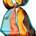 Head Scarf Hair Neck Scarves For Women Purse Bag Scarfs For Handbags Silky Long Thin Satin Headscarf Fashion (B33-maple Leaf(5.9 X 59inch)