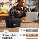Cordless Electric Lunch Box for Adults – Battery-Powered Heated Lunch Box with 1.2L Stainless Steel Container, Timer Function, and Leak-Proof Food Warmer for Work, Travel & Office