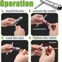 2Pcs Ratchet T Handle Tap Wrench, Adjustable T Bar Handle Holder Ratcheting Wrench for Metric M3-M8 / M5-M12 Thread Screw Taps