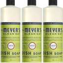 MRS. MEYER'S CLEAN DAY Liquid Dish Soap, Biodegradable Formula, Lemon Verbena, 16 fl. oz - Pack of 3