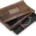 Eorbow Wooden Tea Tray, 17 Inch Chinese Kung Fu Tea Tray, Gongfu Tea Table with Water Storage Box, Household Filter Tea Serving Tray Gift Set for Home, Office, Bar