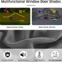 NICETOWN Roman Shades for Windows, Window Treatments Room Darkening French Door Covering, No Drill, Easy Installed Door Curtains, Adjustable Roller Shade for Office, 1 Panel, 27" W x 64" L
