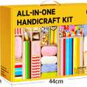 Fusihey Craft Supplies for Kids  Kids Craft Kit Box with 3000+ Pieces, Arts and Crafts Kit for Kids Ages 48 & 812, Storage Craft Box for Girls Boys, Bulk Art Materials Set Gift